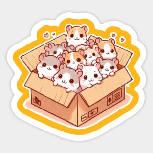 box hamsters Sticker